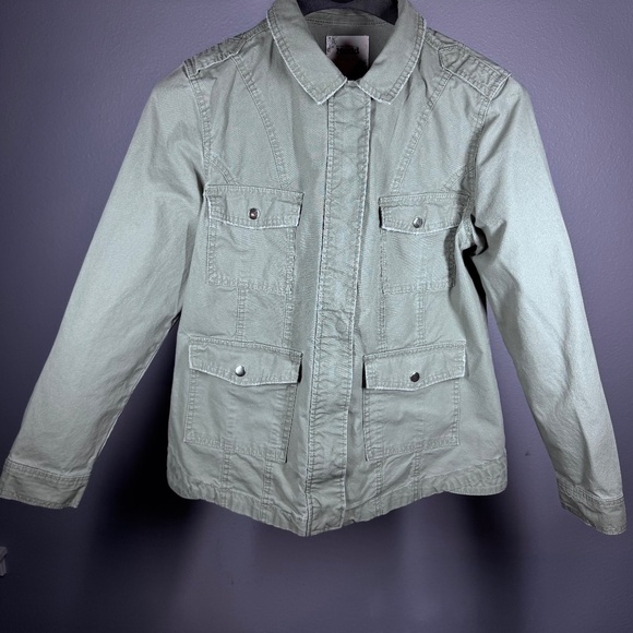 Mudd Jackets & Blazers - XL Mudd Olive Green Military-Inspired Cargo Jacket w/Full Zip and Snap Pockets